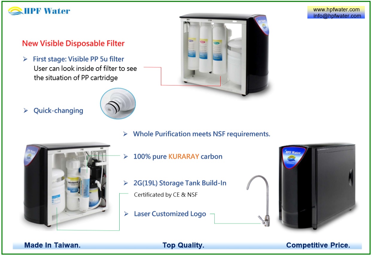 Compact RO meets NSF requirements with visible quick-change filter